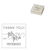 Passen getrouwd Mr en Mrs Naam Bruiloft Dank u Rubberstempel (Gestempeld)