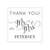 Passen getrouwd Mr en Mrs Naam Bruiloft Dank u Rubberstempel (Afrduk)