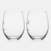 Passen getrouwd Mr & Mrs Wijnglas Zonder Voet (Links)