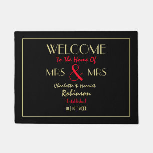 Passen getrouwd Mrs. en Mrs. Personalized Wedding Deurmat