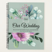 Passen getrouwd Paarse bloem Planner (Voorkant)