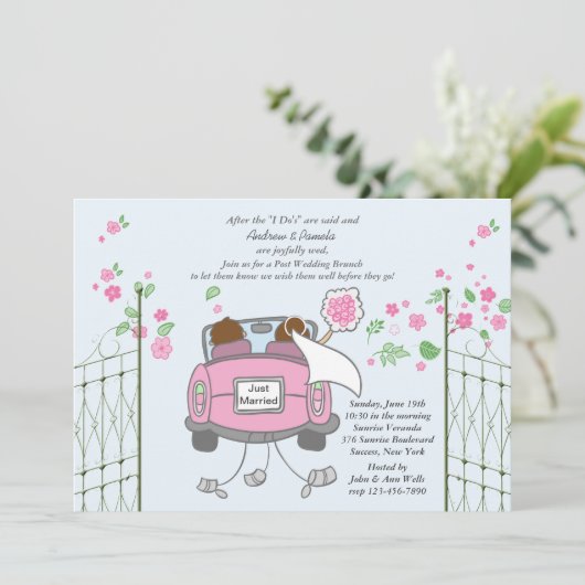 Passen getrouwd Post Wedding Brunch Uitnodiging (Staand voorkant)