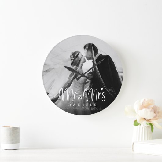 Passen getrouwd Romantic Moderne Persoonlijke Grot Grote Klok (Huis)