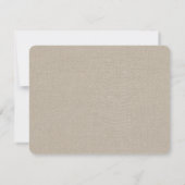 Passen getrouwd Smoky Taupe Linen voor bruiloft Notitiekaartje (Achterkant)