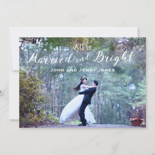 Passen getrouwd trouwden voor het eerst met Kerstm Kaart (Voorkant)