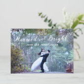 Passen getrouwd trouwden voor het eerst met Kerstm Kaart (Staand voorkant)