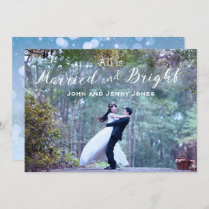 Passen getrouwd trouwden voor het eerst met Kerstm Kaart