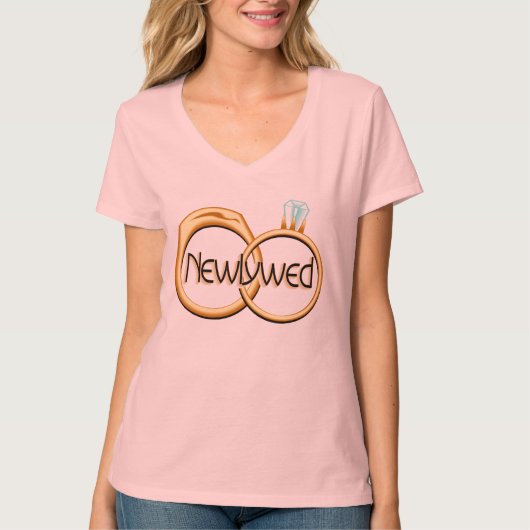 Passen getrouwd trouwringen t-shirt (Voorkant)