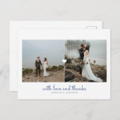 Passen getrouwd tweeluik Dank u Briefkaart (Voorkant / Achterkant)