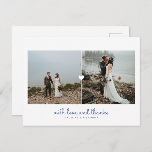 Passen getrouwd tweeluik Dank u Briefkaart (Voorkant / Achterkant)