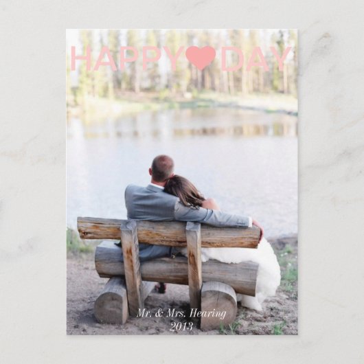 Passen getrouwd Valentijnsdag Kaart Foto Post Kaar (Voorkant)