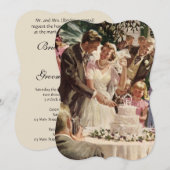 Passen getrouwd van de  Bride Groom knippen het Ca Kaart (Voorkant / Achterkant)