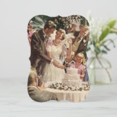 Passen getrouwd van de  Bride Groom knippen het Ca Kaart (Staand voorkant)