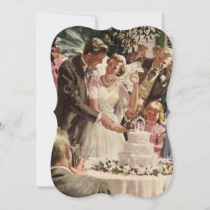 Passen getrouwd van de  Bride Groom knippen het Ca Kaart