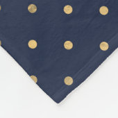 Passen getrouwd van de Monorgam Navy Blue Gold Pol Fleece Deken (Hoek)