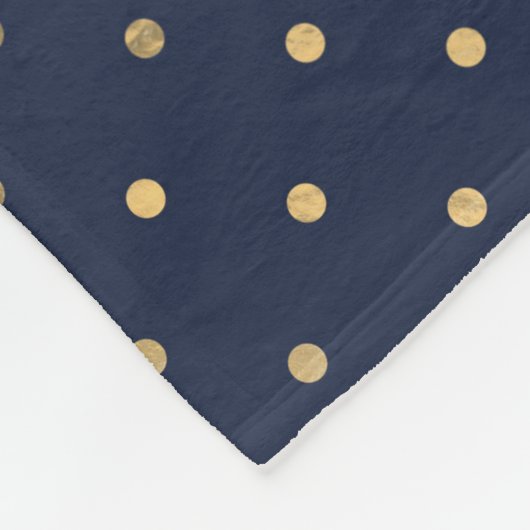 Passen getrouwd van de Monorgam Navy Blue Gold Pol Fleece Deken (Hoek)