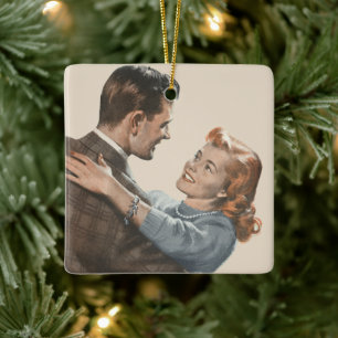 Passen getrouwd van de  Romance zullen we dansen? Keramisch Ornament