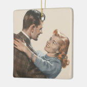 Passen getrouwd van de Romance zullen we dansen? Keramisch Ornament (Links)