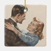 Passen getrouwd van de Romance zullen we dansen? Keramisch Ornament (Achterkant)