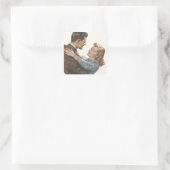 Passen getrouwd van de  Romance zullen we dansen? Vierkante Sticker (Tas)