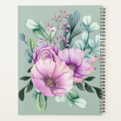 Passen getrouwd VAN Paarse Floral Monogram WEDDING Planner (Achterkant)
