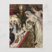  Passen getrouwd, Victoriaans bride Tossing Bouque Briefkaart (Voorkant)