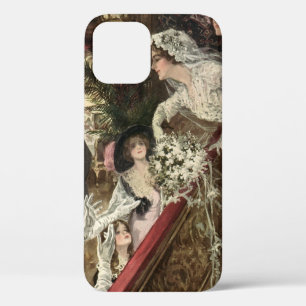  Passen getrouwd, Victoriaans bride Tossing Bouque iPhone 12 Hoesje