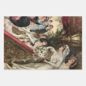  Passen getrouwd, Victoriaans bride Tossing Bouque Inpakpapier Vel (Voorkant 2)