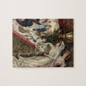 Passen getrouwd, Victoriaans bride Tossing Bouque Legpuzzel (Horizontaal)