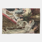 Passen getrouwd, Victoriaans bride Tossing Bouque Theedoek (Horizontaal)