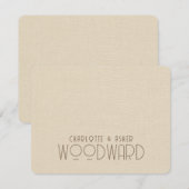 Passen getrouwd voor bruiloft notitiekaartje (Voorkant / Achterkant)