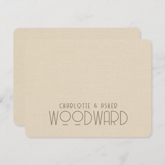 Passen getrouwd voor bruiloft notitiekaartje (Voorkant / Achterkant)