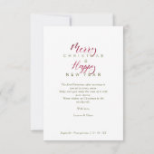 Passen getrouwd voor fijne kerst en gevarieerd ker (Achterkant)