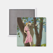 Passen getrouwd voor  kunst Deco Love en Romance Magneet (Voorkant / Achterkant)