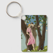 Passen getrouwd voor  kunst Deco Love en Romance Sleutelhanger (Voorkant)