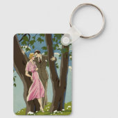 Passen getrouwd voor  kunst Deco Love en Romance Sleutelhanger (Achterkant)