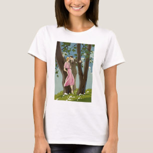 Passen getrouwd voor  kunst Deco Love en Romance T-shirt