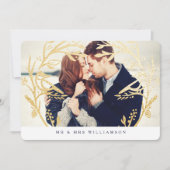 Passen getrouwd voor Regal Gold Bird & Branch Mono Feestdagenkaart (Voorkant)