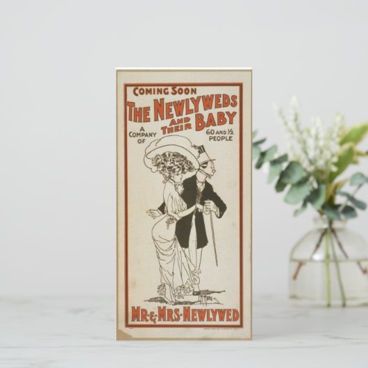 Passen getrouwd voor weddenschappen aankondiging (Staand voorkant)