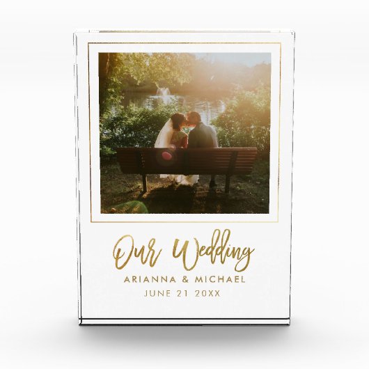 Passen getrouwd voor weddenschappen met Gift Keepo Fotoblokken (Voorkant)