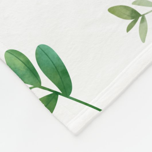 Passen getrouwd Waterverf Botanische Fleece Deken (Hoek)