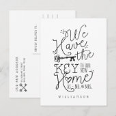 Passen getrouwd we hebben de sleutel tot het nieuw aankondigingskaart (Voorkant / Achterkant)