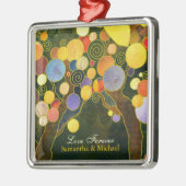 Passen getrouwd weddenschap-cadeautje: Love Trees Metalen Ornament (Links)