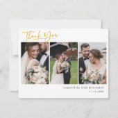 Passen getrouwd Weddenschap Foto Collage Hartelijk Notitiekaartje (Voorkant)
