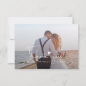 Passen getrouwd Wedding Photo Hand-Lettered Bedankkaart (Voorkant)