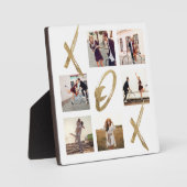 Passen getrouwd X O X Hugs & Kisses Photo Grid Col Fotoplaat (Voorkant)