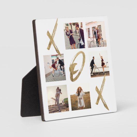 Passen getrouwd X O X Hugs & Kisses Photo Grid Col Fotoplaat (Voorkant)