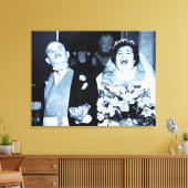  Passen getrouwd zijn net getrouwd Canvas Afdruk (Insitu (Woonkamer))