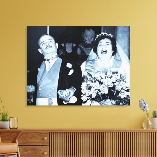  Passen getrouwd zijn net getrouwd Canvas Afdruk (Insitu (Woonkamer))