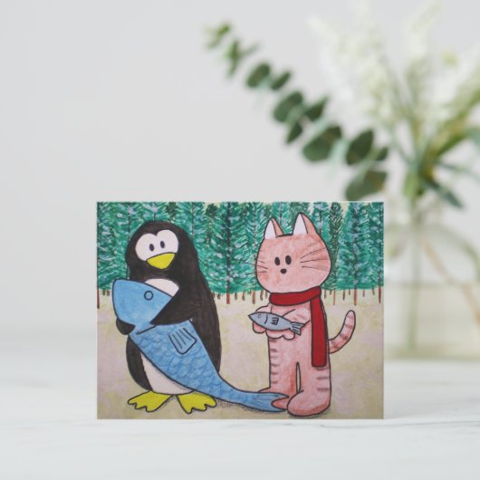 Passen hier Briefkaart "Wil je handel drijven?" (Staand voorkant)